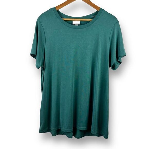 Ava & Viv Green Short Sleeve Loose Fit T-Shirt Size X - Picture 1 of 8
